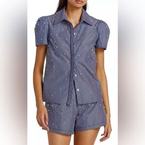 NWOT WOMENS SMALL MEDIUM GENERATION LOVE MURPHY PEARL SHIRT BETTY SHORTS OUTFIT